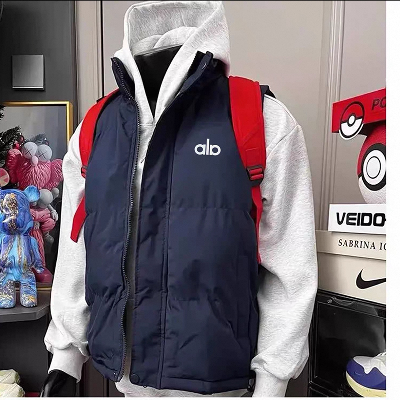 美式冬季加厚保暖棉马甲男女同款立领坎肩背心运动跑步训练夹克