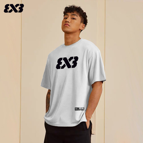 3V3短袖投篮服T恤男美式篮球训练服运动跑步速干网眼透气潮半袖