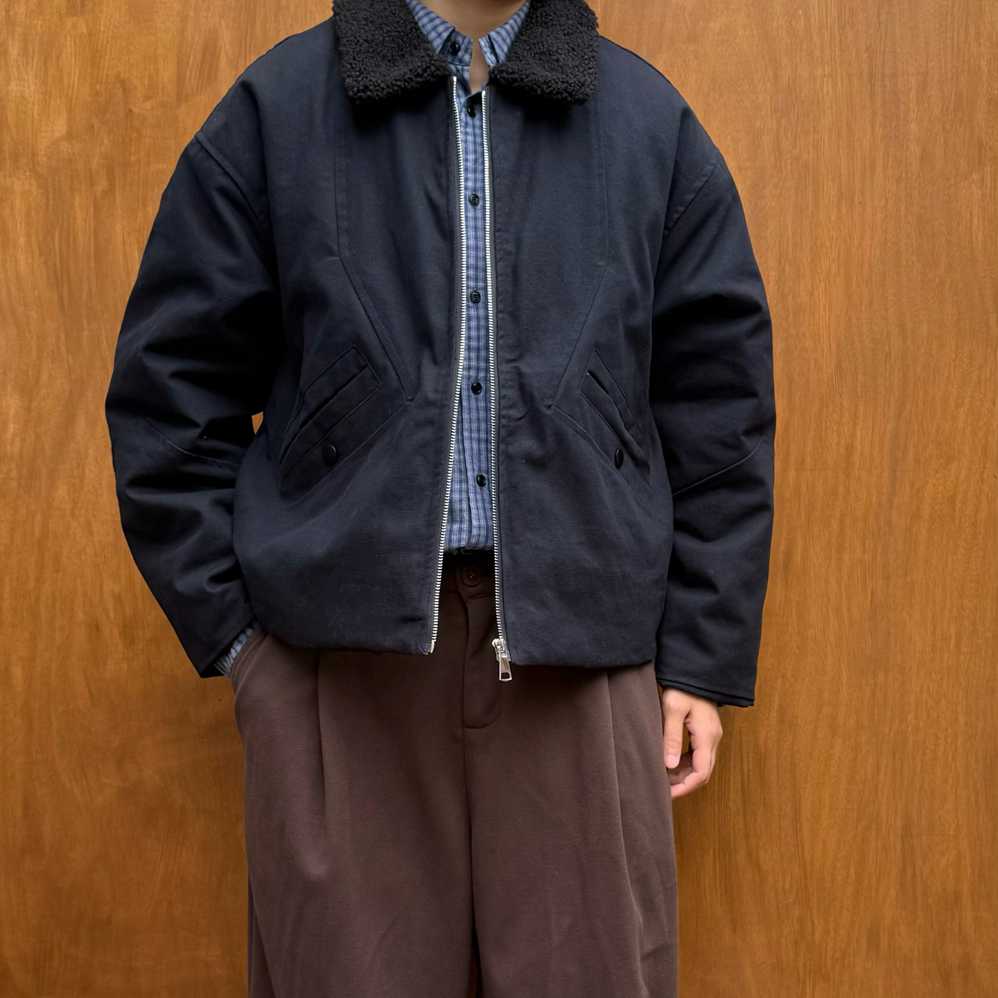 Pointlamp工装羊羔毛棉衣外套