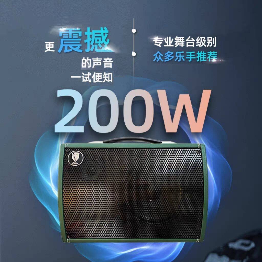 200W大功率DON木精灵音响乐器充电木吉他K歌户外弹唱内录直播