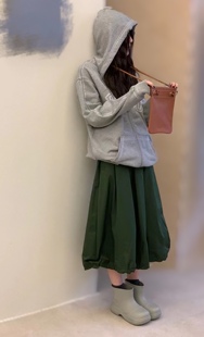 杭州四季青 elephant秋冬新款显瘦字母拉链连帽长袖卫衣外套 女