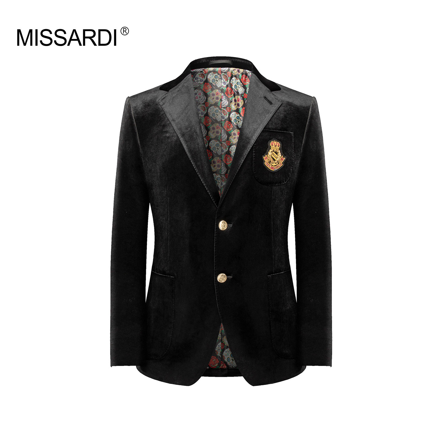 MISSARDI米纱迪西装休闲高定单西英伦徽章西服商务秋冬男外套礼服