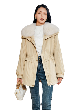 Lucidy/鲁思蒂兔毛内胆派克服
