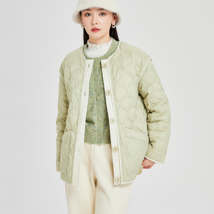 鲁思蒂轻薄羽绒服2024年新款女冬季气质时尚保暖小个子白鸭绒外套