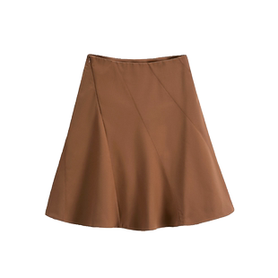 Lucidy/鲁思蒂半身裙女2024新款秋季气质A字裙高腰显瘦中长款裙子