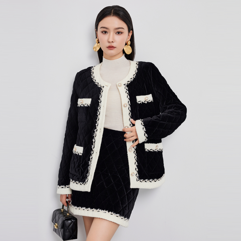 鲁思蒂小香风外套时尚加厚