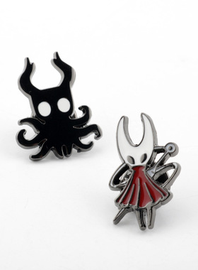 游戏新款HollowKnight 空洞骑士主角人物滴油胸针金属徽章创意首