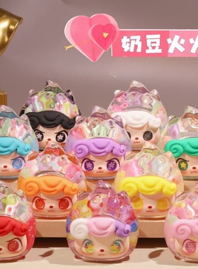 创意梦梦兔火龙果流沙干花摆件