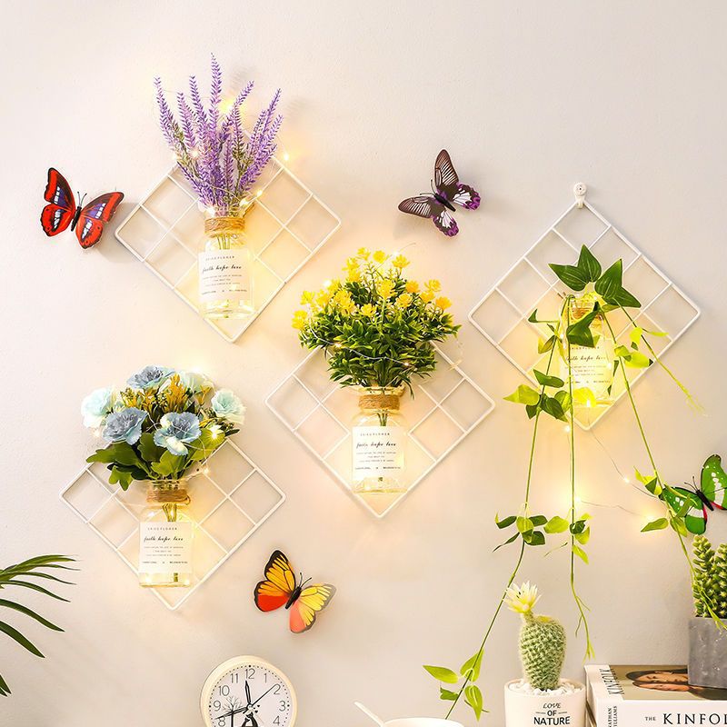 【拍照伴侣】装饰挂件房间装饰品创意挂花墙饰免打孔餐厅墙面壁挂