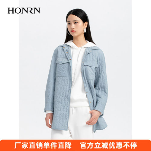 红人正品绗缝双袋保暖棉衣女