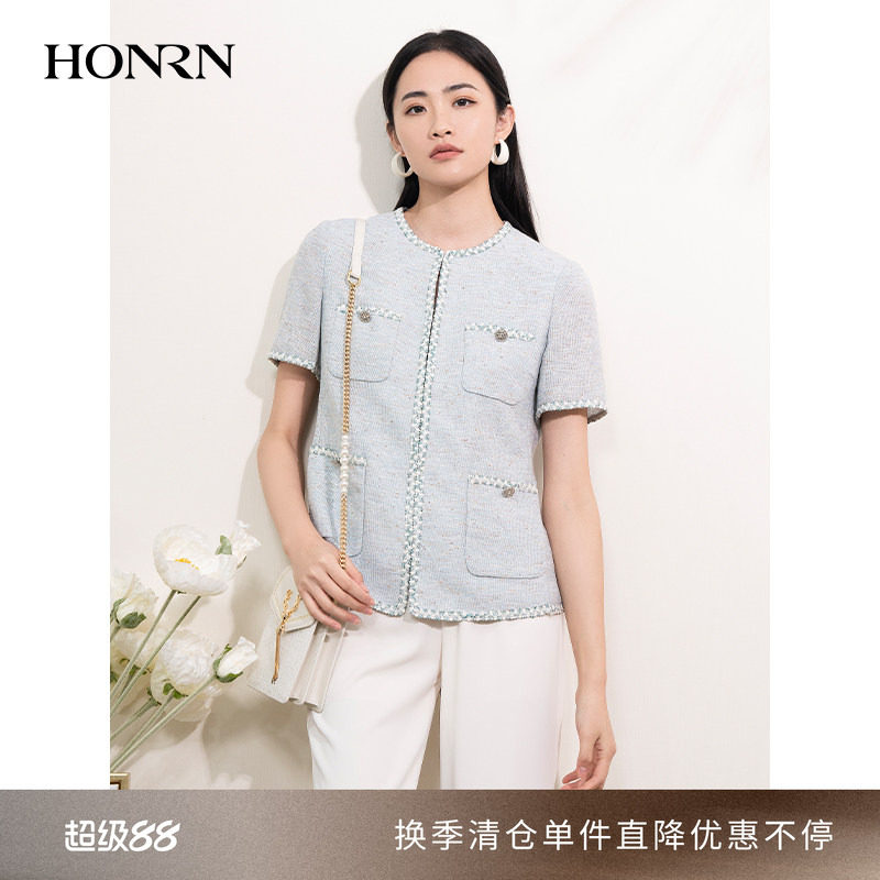 HONRN/红人短袖小香风开衫外套图片