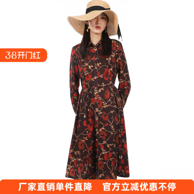 2021年时尚连衣裙收腰显瘦裙子
