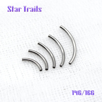 StarTrails 弯杆 f136钛合金内螺纹 眉钉脐钉rook钉 14G/16G