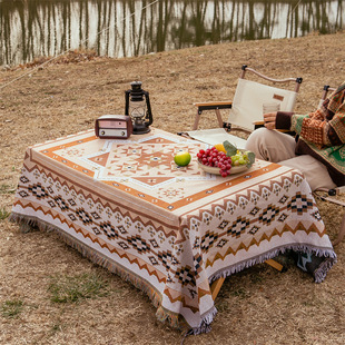 备毯子 ins波西米亚风加厚 野餐垫露营桌布户外草坪防潮地垫帐篷装