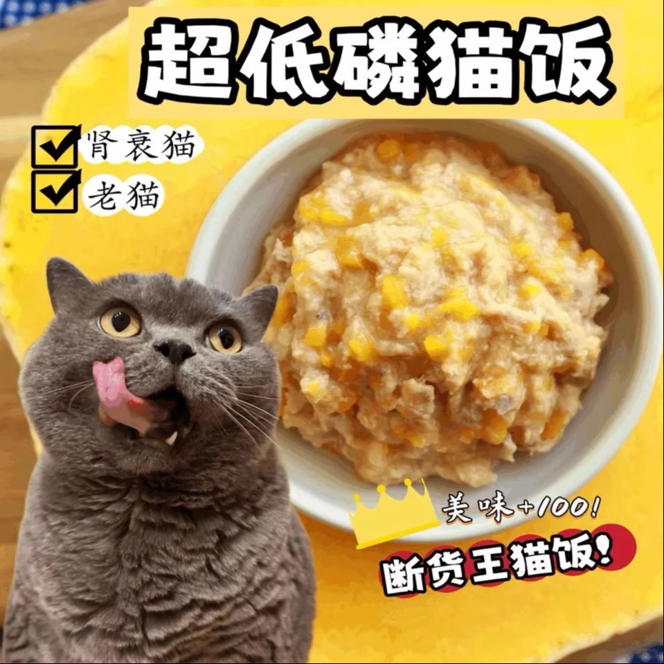 猫厨狗灶中晚期肾猫饭低磷呵护