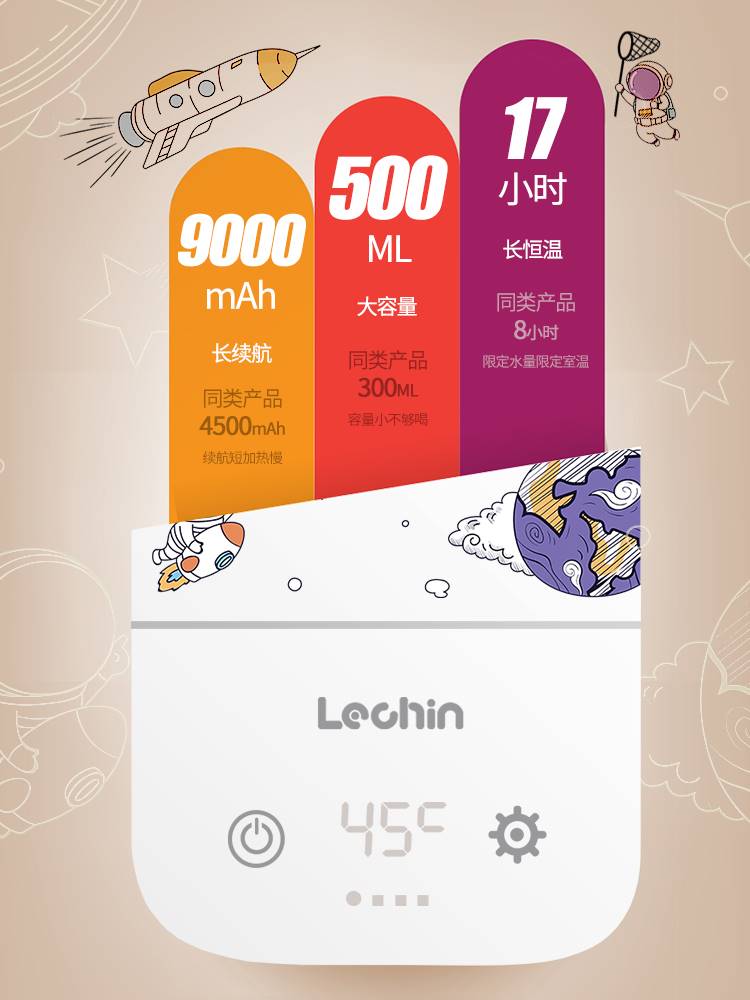 乐亲无线恒温杯便携式保温壶调奶器水杯婴儿冲奶外出泡奶神器水壶属于什么档次？