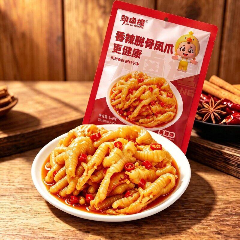 买1送1包鸡尖柠檬酸辣无骨凤爪蒜香开袋即食休闲解馋无泡发无漂白