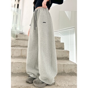 女童宽松休闲裤春秋款2026新款女孩直筒运动裤儿童洋气弯刀卫裤潮