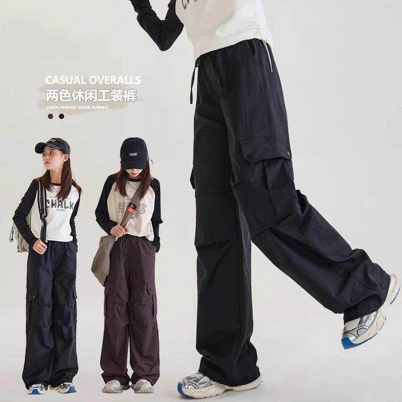 女童工装裤春秋2025新款女大童宽松阔腿运动裤儿童洋气直筒裤子潮,童装/婴儿装/亲子装,裤子,淘宝优惠券,粉丝福利购,淘宝优惠卷