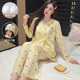 带胸垫吸汗月子服纯棉全棉产后夏季 哺乳期孕妇睡衣春秋家居服 薄款