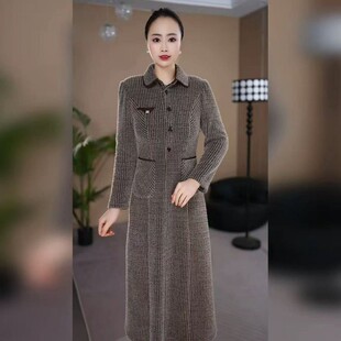 秋冬款连衣裙女遮肚子2025冬季新款时尚显瘦加厚配大衣内搭打底裙