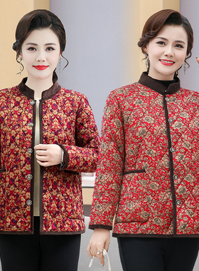 中老年新款棉衣时尚妈妈棉服洋气加绒加厚冬季外套宽松保暖棉袄潮