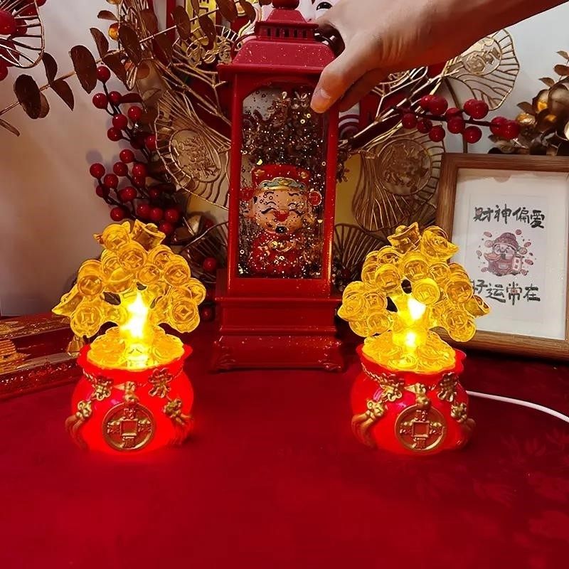马年发财树摇钱树小夜灯摆件家居客厅玄关酒柜开业新年装饰摆件,节庆用品/礼品,装饰灯,淘宝优惠券,粉丝福利购,淘宝优惠卷