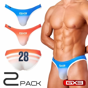 GX3彩虹调系列清爽运动弹力三角超深V字比基尼裤 1条装