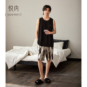 夏季 夏天莫代尔无袖 背心短裤 悦内睡衣男款 家居服男士 高级感可外穿