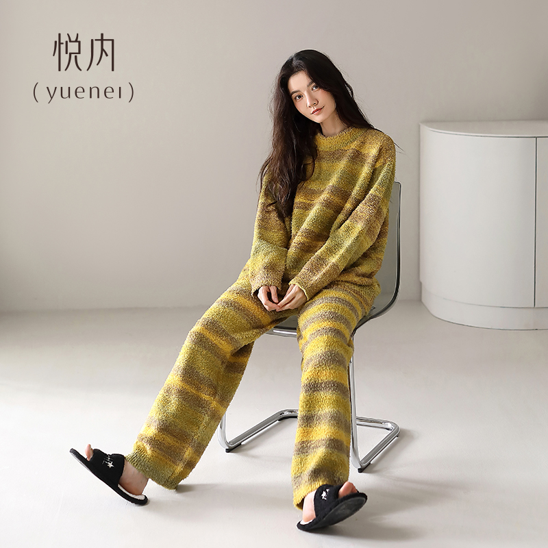 【商场同款】悦内女士半边绒睡衣