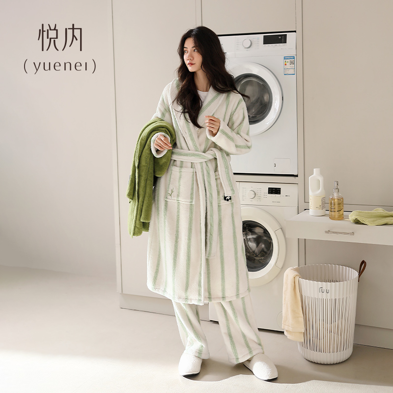 【商场同款】悦内女士法兰绒睡袍