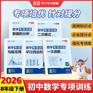八年级下册数学专项训练人教版数据的分析平行四边形一次函数二次根式勾股定理初二8年级下册复习资料初中数学解题技巧方法必刷题
