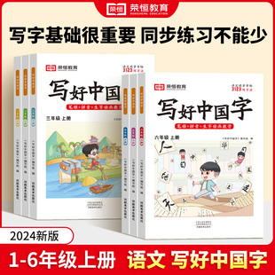 2024年寫好中國字練字帖一二三四五六年級上下冊語文同步練字帖課課練人教版 6年級上下小學練字專用臨摹硬筆正楷暑假銜接練好字
