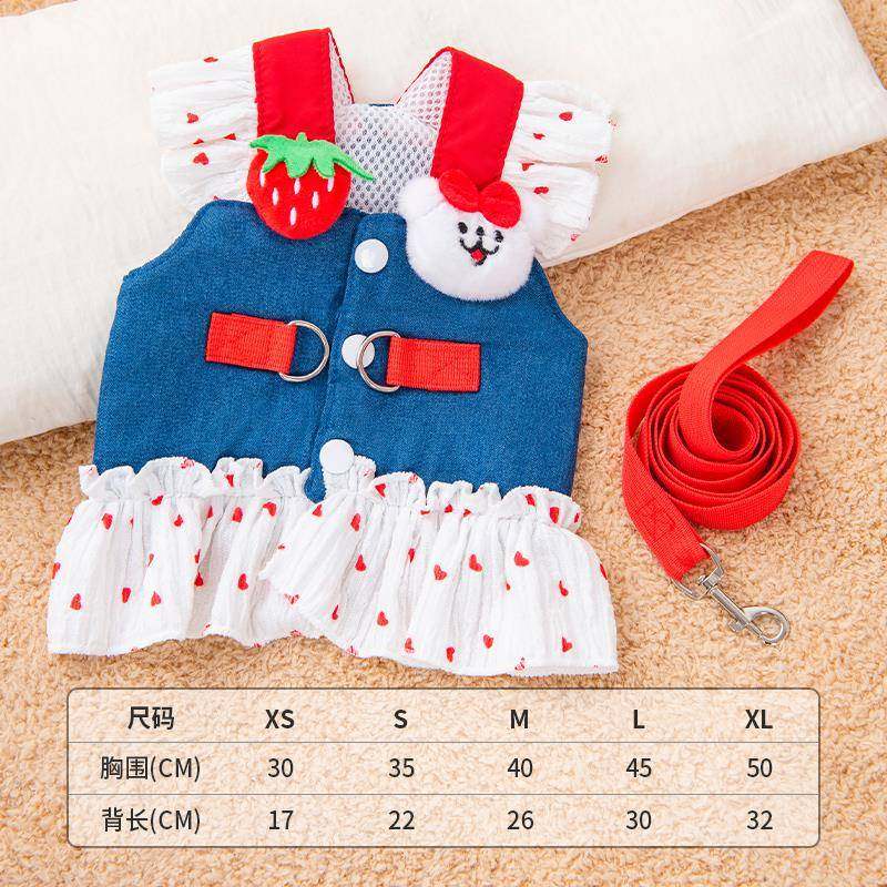 兔子衣服可爱牛仔裙垂耳兔公主裙遛兔牵引绳侏儒兔防挣脱春夏透气,宠物/宠物食品及用品,兔兔服饰,淘宝优惠券,粉丝福利购,淘宝优惠卷