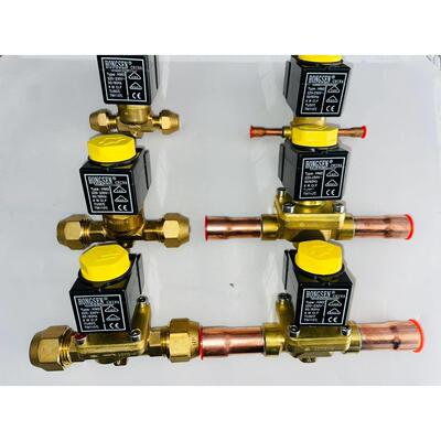 鸿森二卡士妥式冷媒电磁阀10系列冷空调电磁阀库螺纹焊口电动通阀