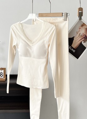 猫家工厂同款羊毛蚕丝保暖套装K2369