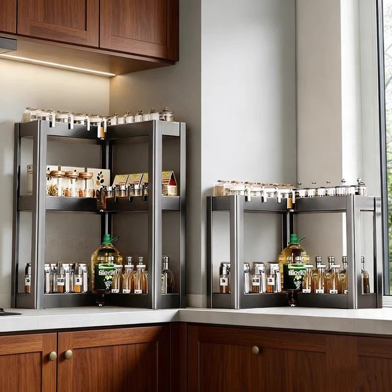 德国厨房转角调料品置物架2026新款多功能台面拐角刀架调味料收纳,厨房/烹饪用具,厨房置物架/置物柜/角架,淘宝优惠券,粉丝福利购,淘宝优惠卷