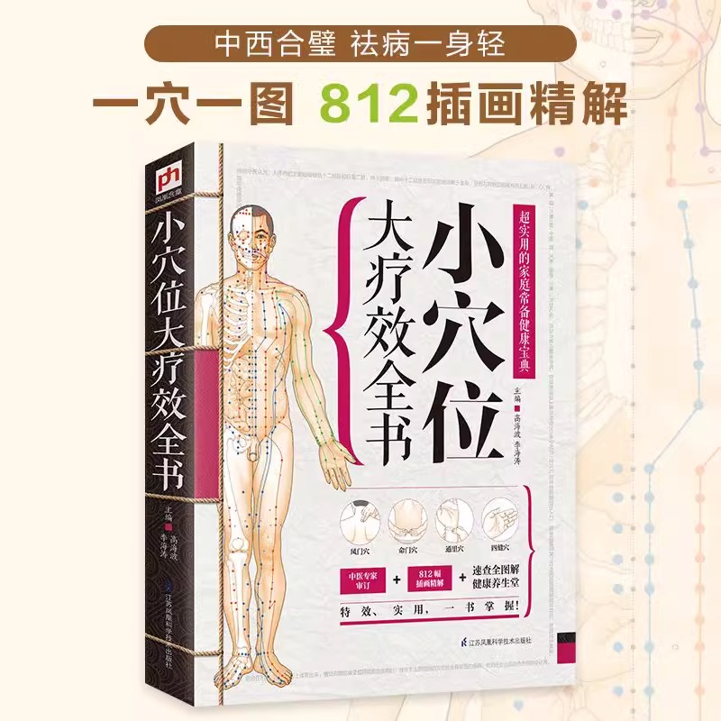 小穴位大疗效全书 人体穴位经络图人体经络穴位图解书人体经络穴位标准大图册全身穴位图文定位美体针灸艾灸推拿保健养生图书