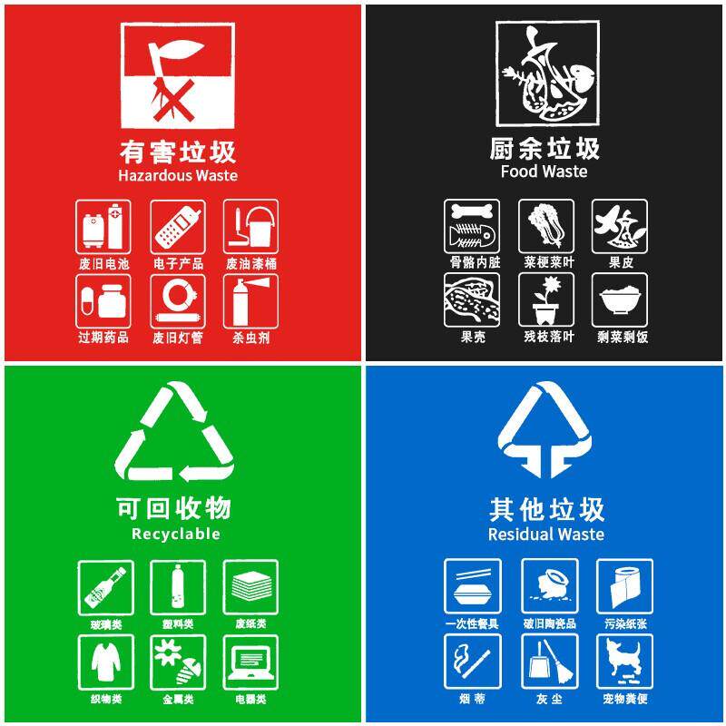 朴厨苏州版垃圾分类垃圾桶带盖大号家用厨余厨房商用户外公共场合