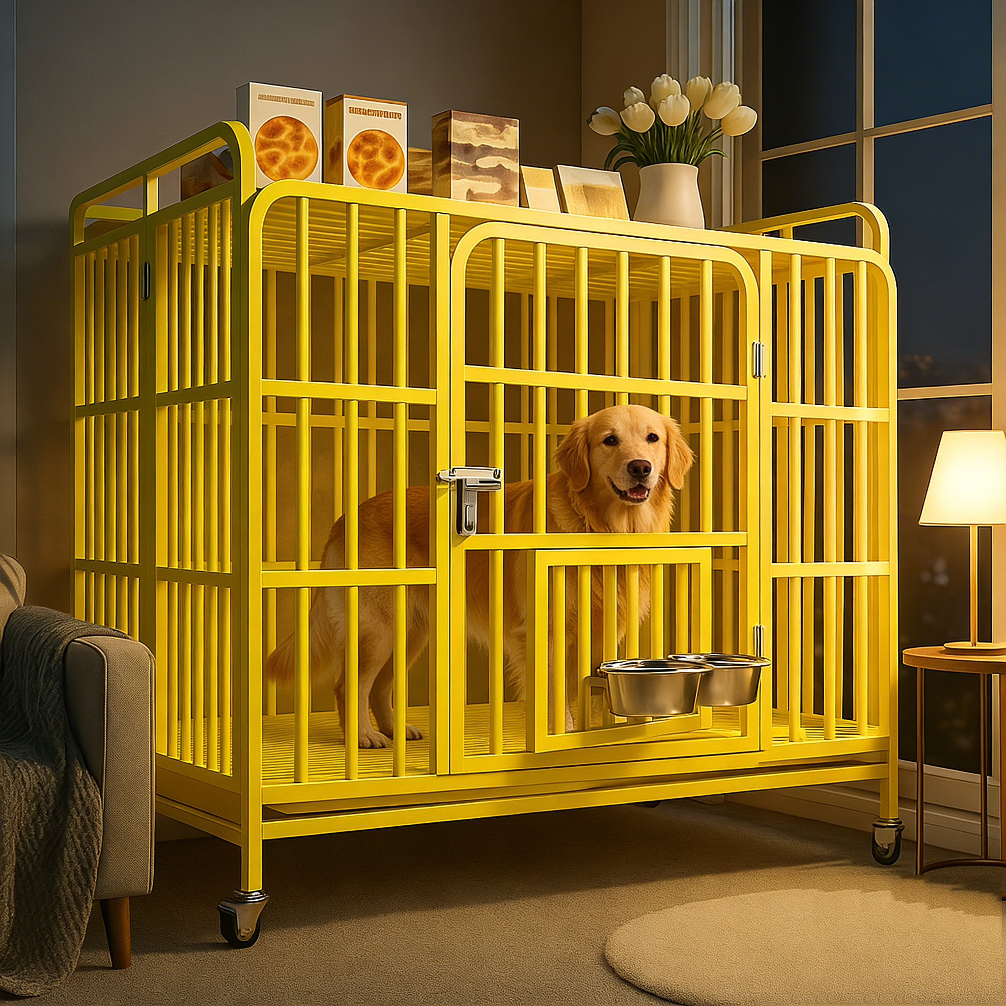 狗笼子中型犬大型犬可折叠免安装小型犬宠物新型狗窝金毛边牧笼子