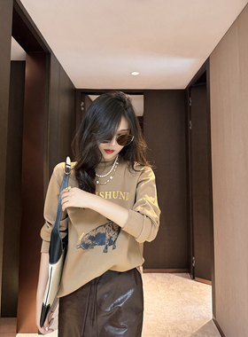 Sorrytin衣橱救场冠军 百搭不出错 字母印花手绘腊肠狗空气感卫衣