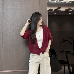 日本进kou和纸棉纱针织V领开衫 Sorrytin 真心是百穿不厌