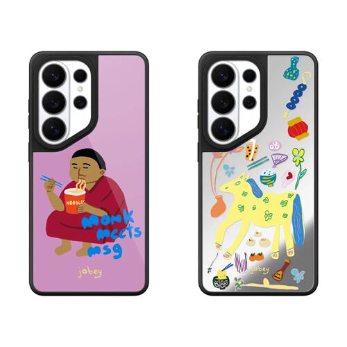 Jobey Hon香港街景插画三星S26Ultra手机壳磁吸Magsafe适用SamsungS25u镜面S24Ultra防摔s23+/s25plus保护套