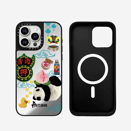 磁吸MagSafe港风元素贴纸熊猫药丸佛像适用iphone18pro手机壳18promax苹果17plus镜面保护套16艺术潮牌15