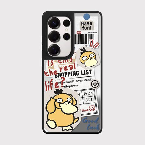 卡通杰尼龟可达鸭皮卡丘三星S26Ultra手机壳磁吸Magsafe适用SamsungS25u镜面S24Ultra防摔s23+/s25plus保护套