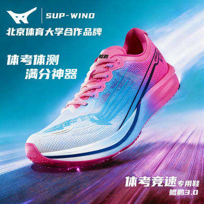 强风跑霸鲲鹏3.0全掌V8纯碳板竞速跑鞋训练田径中考体测运动鞋