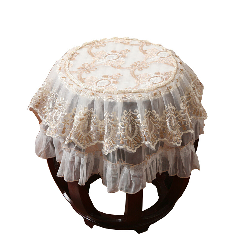 极速202dM3欧式蕾丝绣花加厚古筝圆凳套小z圆凳套防滑坐垫四季家