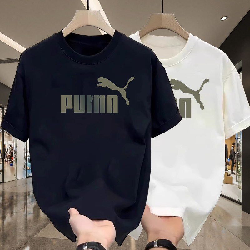 奥特莱斯纯棉短袖男休闲宽松T恤夏季新款潮流百搭半袖小落肩上衣