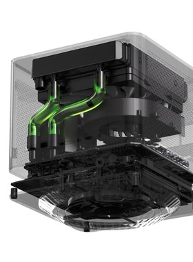 FEVM i9 14900KF WE水冷微型迷你主机6600/4060独显游戏电脑整机