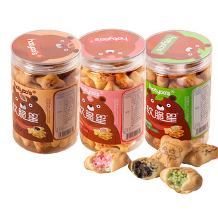 亨裕软脆星网红小熊注心夹心灌心饼干罐装非儿童休闲健康零食